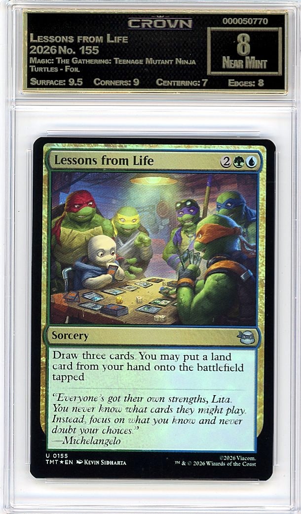 2026 Lessons from Life Magic: The Gathering: Teen: Graded by Crown Grading. Grade: 8.00. Near Mint