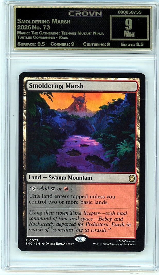 2026 Smoldering Marsh Magic: The Gathering: Teena: Graded by Crown Grading. Grade: 9.00. Mint