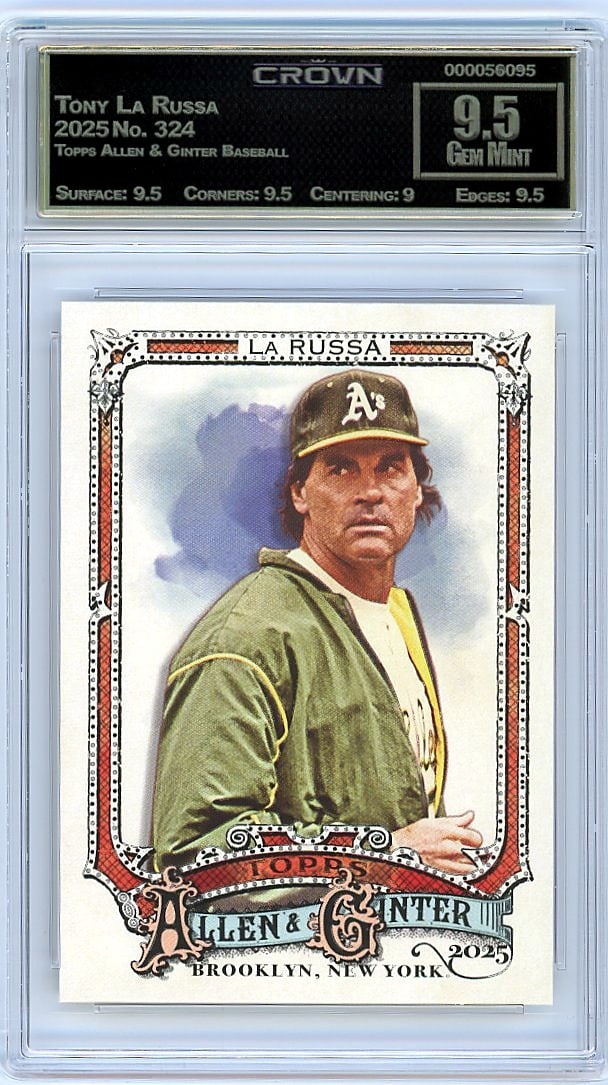 2025 Topps Allen & Ginter Tony La Russa #324 Crow: This is a 2025 Topps Allen & Ginter Baseball card featuring Tony La Russa, card number 324. Allen & Ginter remains one of the most collectible and sought-after baseball card sets, known for its
