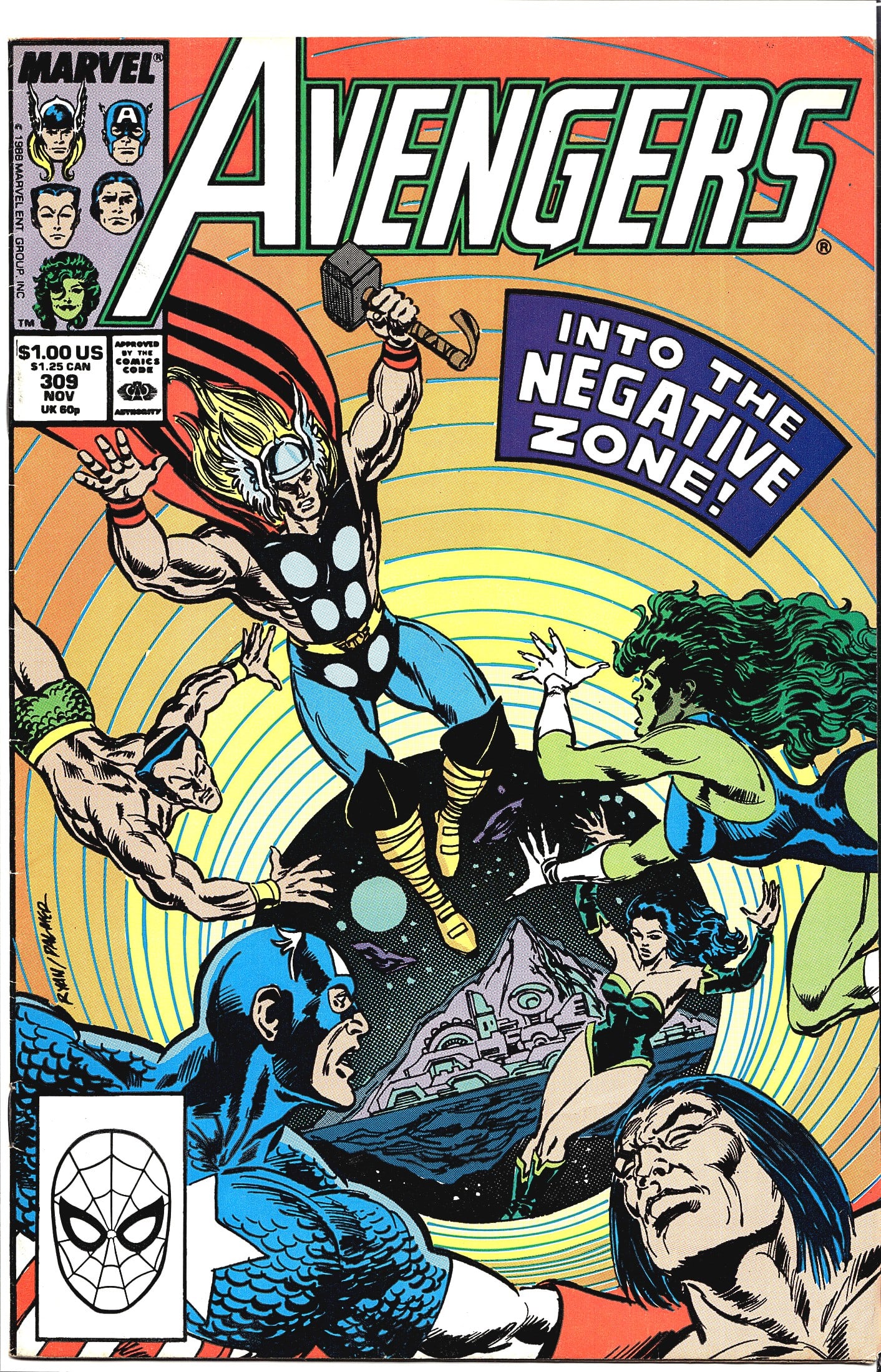 1989 Marvel Avengers #309 Comic Book (1 of 1)