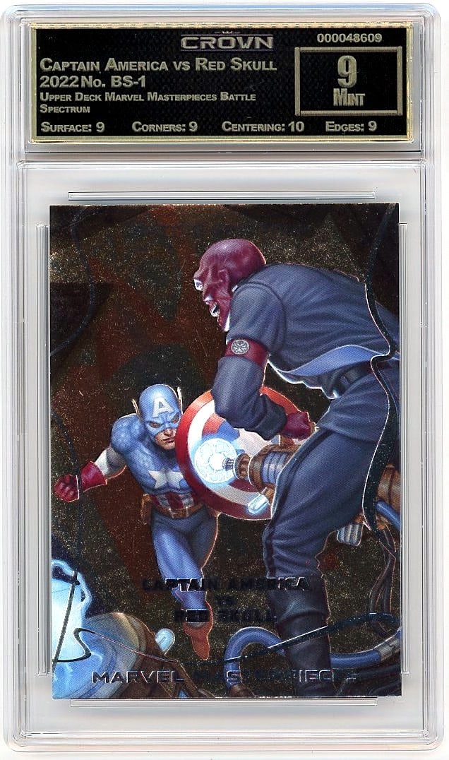 2022 Captain America vs Red Skull Upper Deck Marv: Graded by Crown Grading. Grade: 9.00. Mint