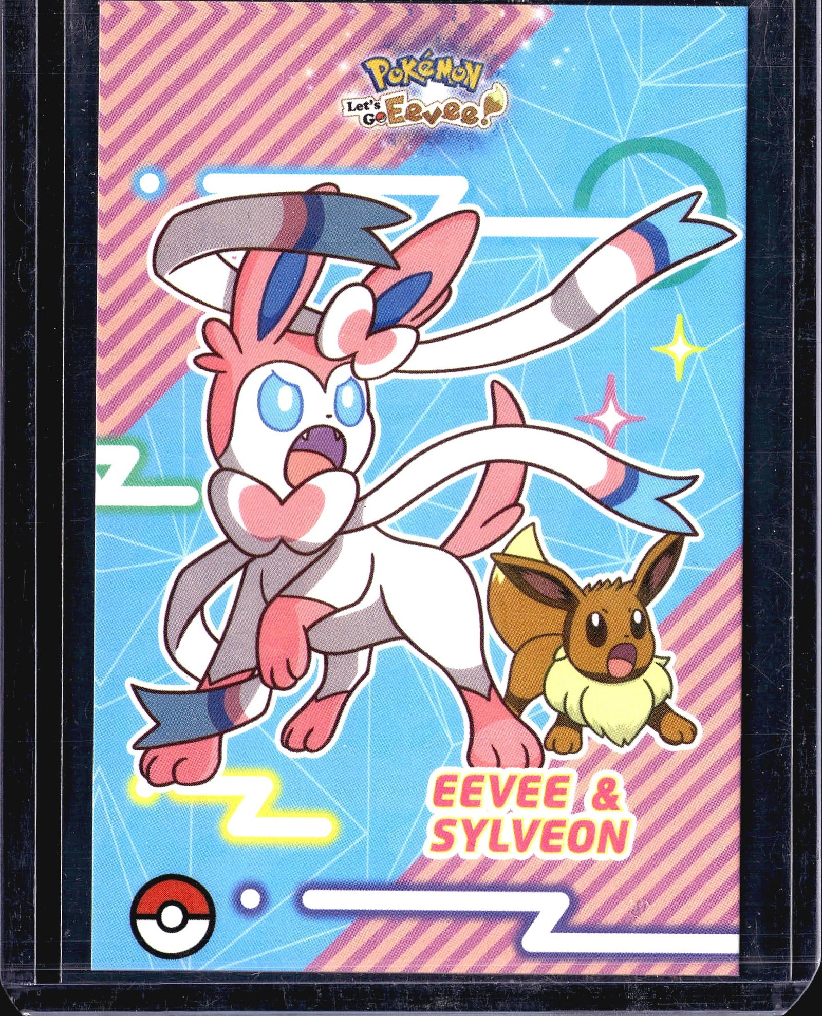 Pokemon Let's Go Eevee Single Card Lot TCG Tradin: Single raw Pokemon trading card from the Let's Go Eevee era, featuring prominently displayed character artwork. The card shows the iconic Pokemon and Eevee imagery consistent with the Let's Go product