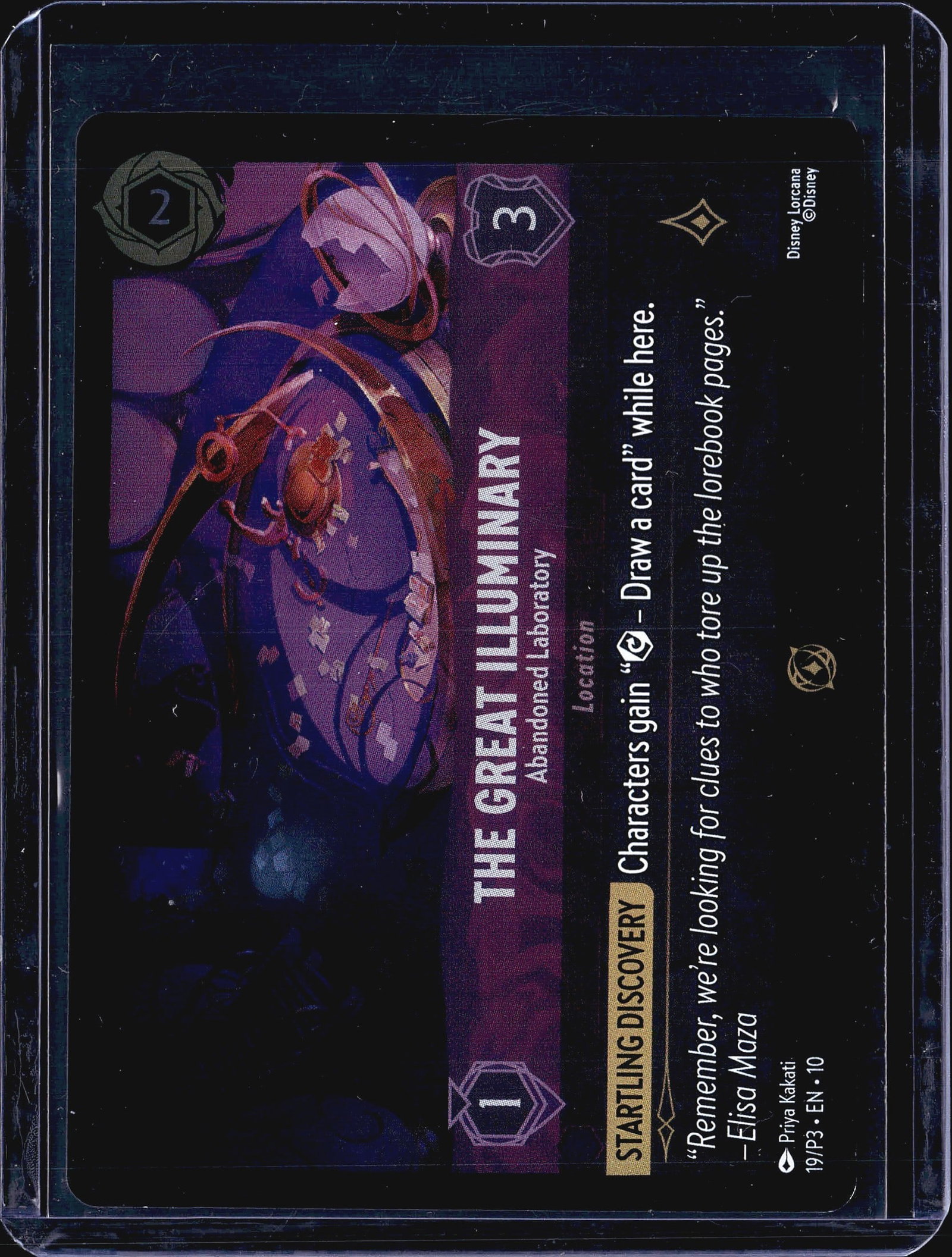 Disney Lorcana Promo Card 19 The Great Illuminary: This is a promo card from the Disney Lorcana trading card game featuring The Great Illuminary. Card number 19 from the Promo Cards set, this variant represents a special promotional release within the