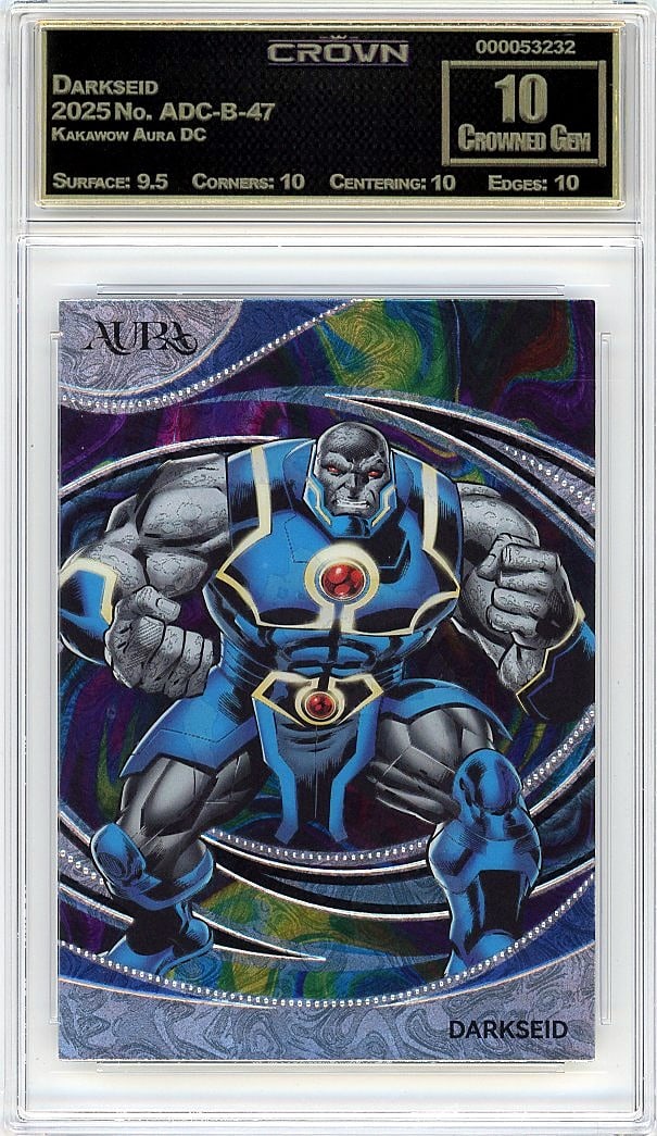 2025 Darkseid Kakawow Aura DC #ADC-B-47 Crown 10.: Graded by Crown Grading. Grade: 10.00. Crowned Gem