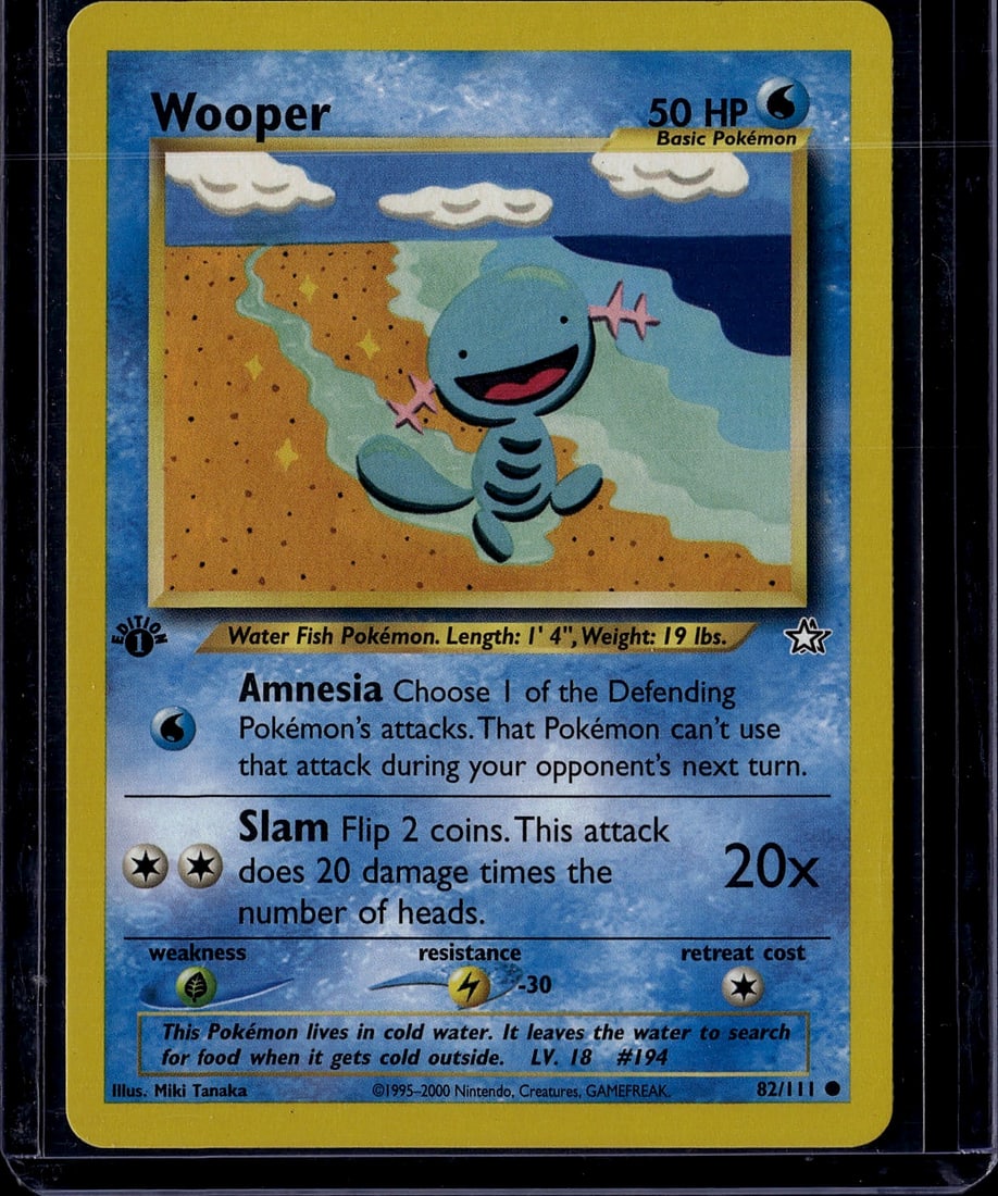 2000 Wizards of the Coast Neo Genesis Wooper 82/1 (1 of 1)