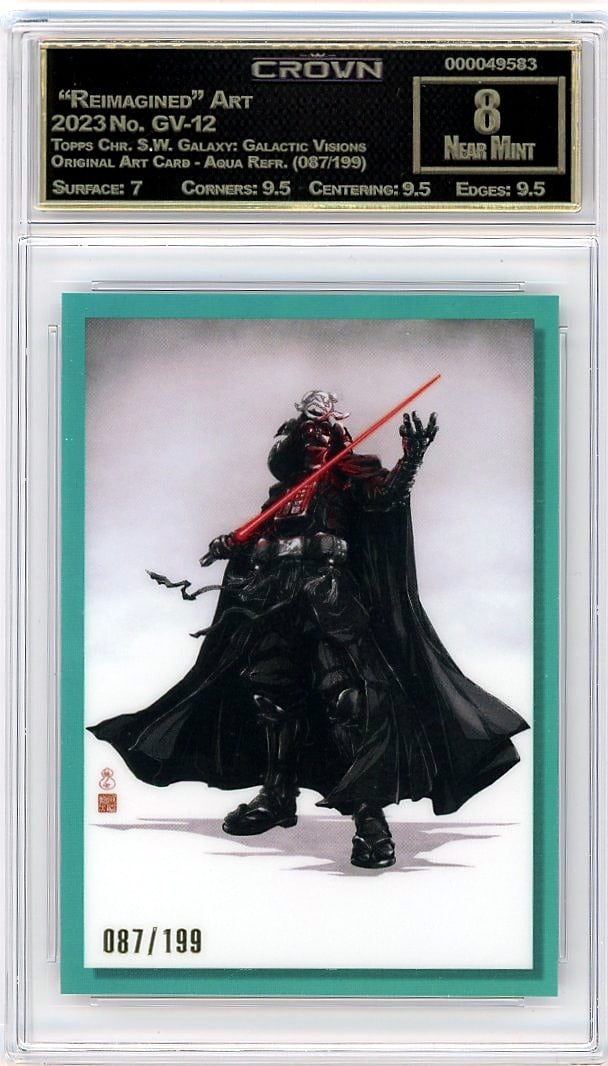 2023 "Reimagined" Art Topps Chr. S.W. Galaxy: Ga: Graded by Crown Grading. Grade: 8.00. Near Mint
