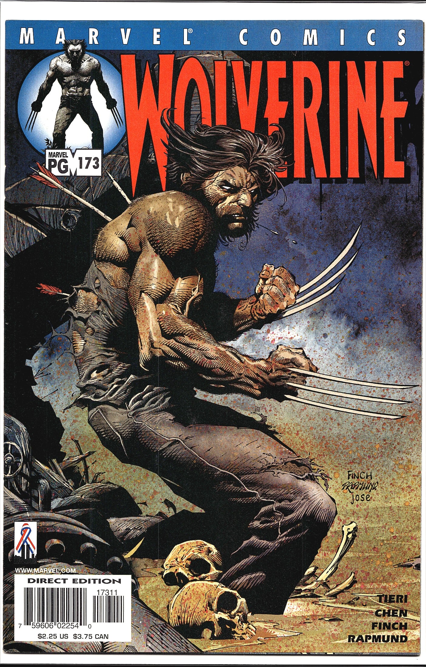 Wolverine #173 Marvel Comics 2002 Finch Chen Tier (1 of 1)