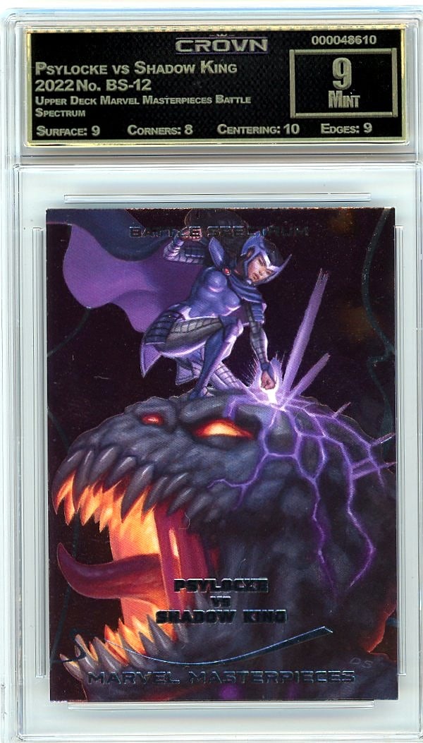 2022 Psylocke vs Shadow King Upper Deck Marvel: Graded by Crown Grading. Grade: 9.00. Mint