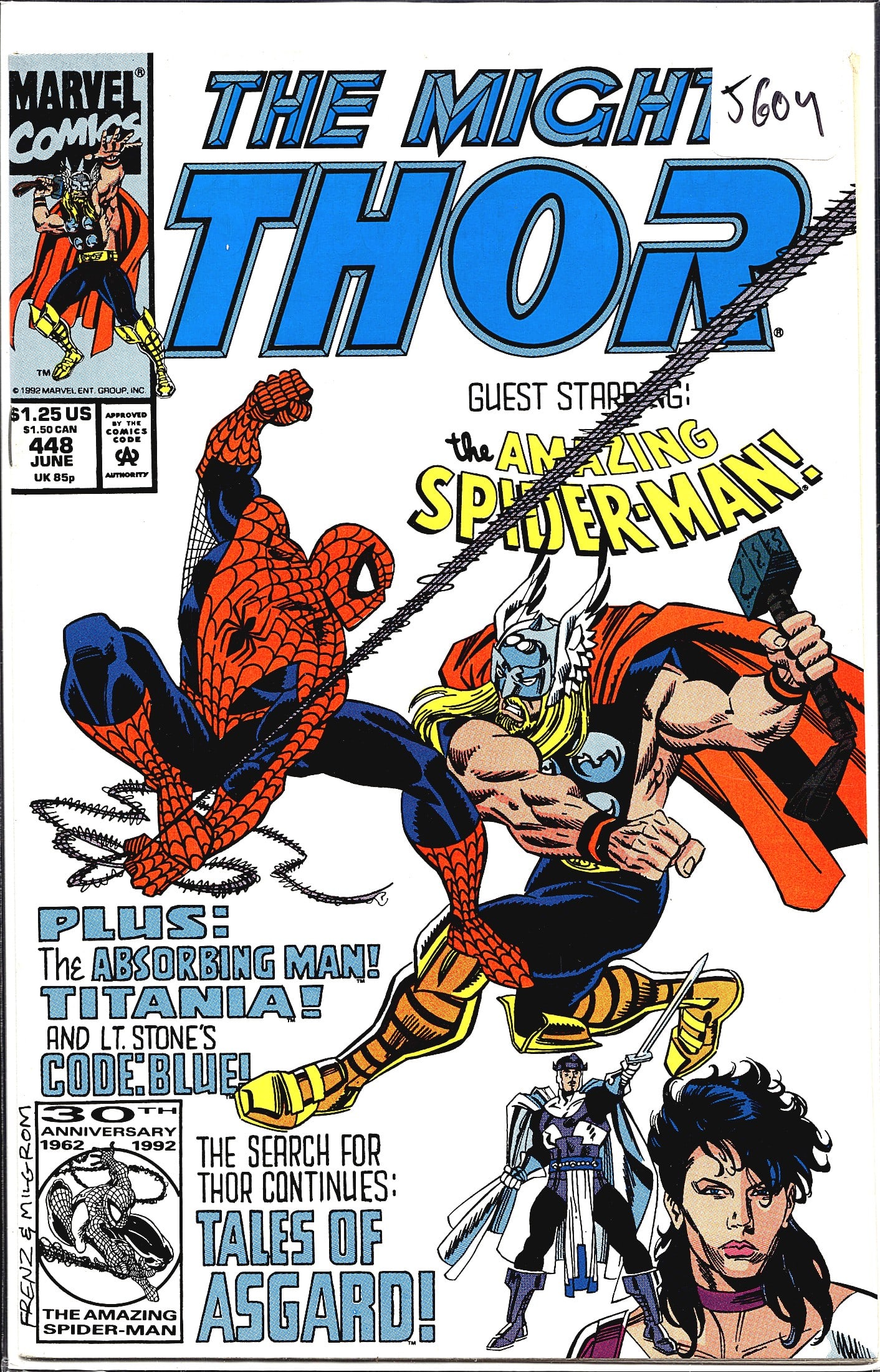1992 Marvel Comics The Mighty Thor #448 Comic (1 of 1)