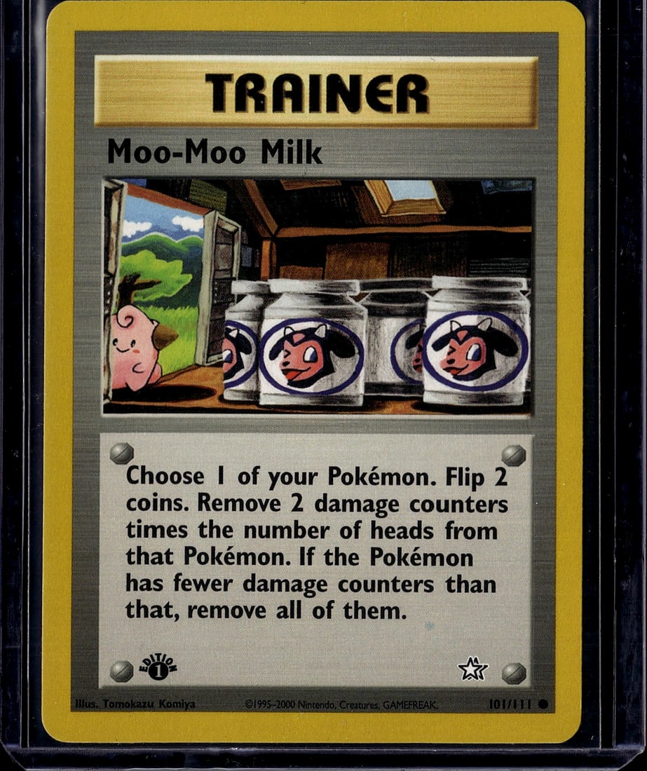 Moo-Moo Milk Trainer Pokemon Card 101/111 Neo (1 of 1)