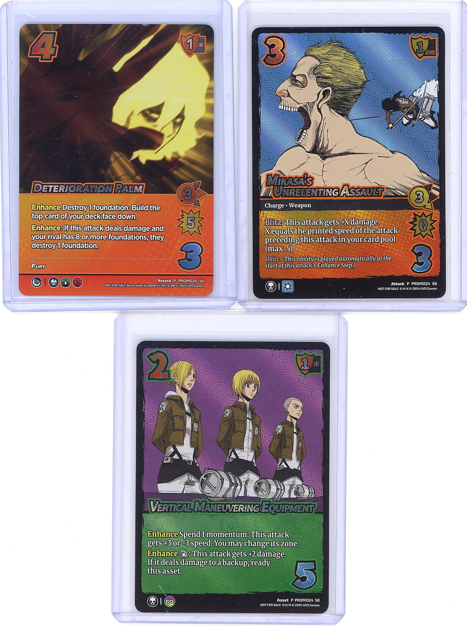 Lot of 3 UVS Games 2024 Attack on Titan Promo (1 of 1)