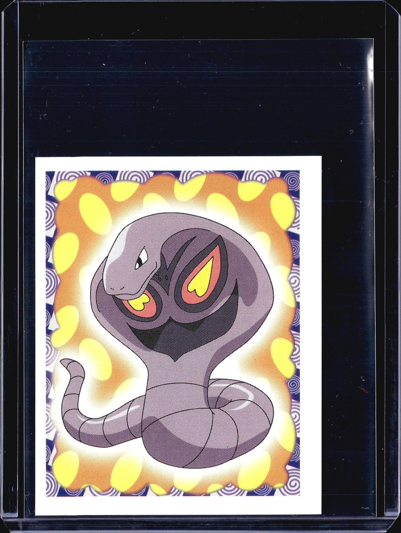 1999 Merlin Topps Pokemon Sticker Collection: This listing features sticker #24 from the 1999 Merlin Pokemon Sticker Collection, depicting Arbok, the Cobra Pokemon. The front displays a colorful illustrated sticker of Arbok coiled against a
