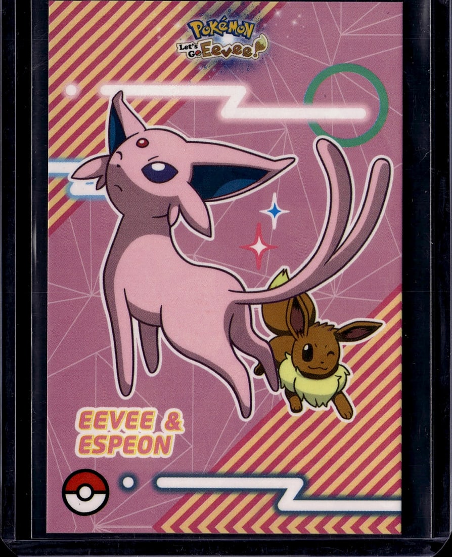 2018 Pokemon Let's Go Eevee Near Mint Trading: Pokemon: Let's Go, Eevee! is a 2018 role-playing video game for the Nintendo Switch, developed by Game Freak and published by The Pokemon Company and Nintendo. It is a remake of the 1998 Game Boy