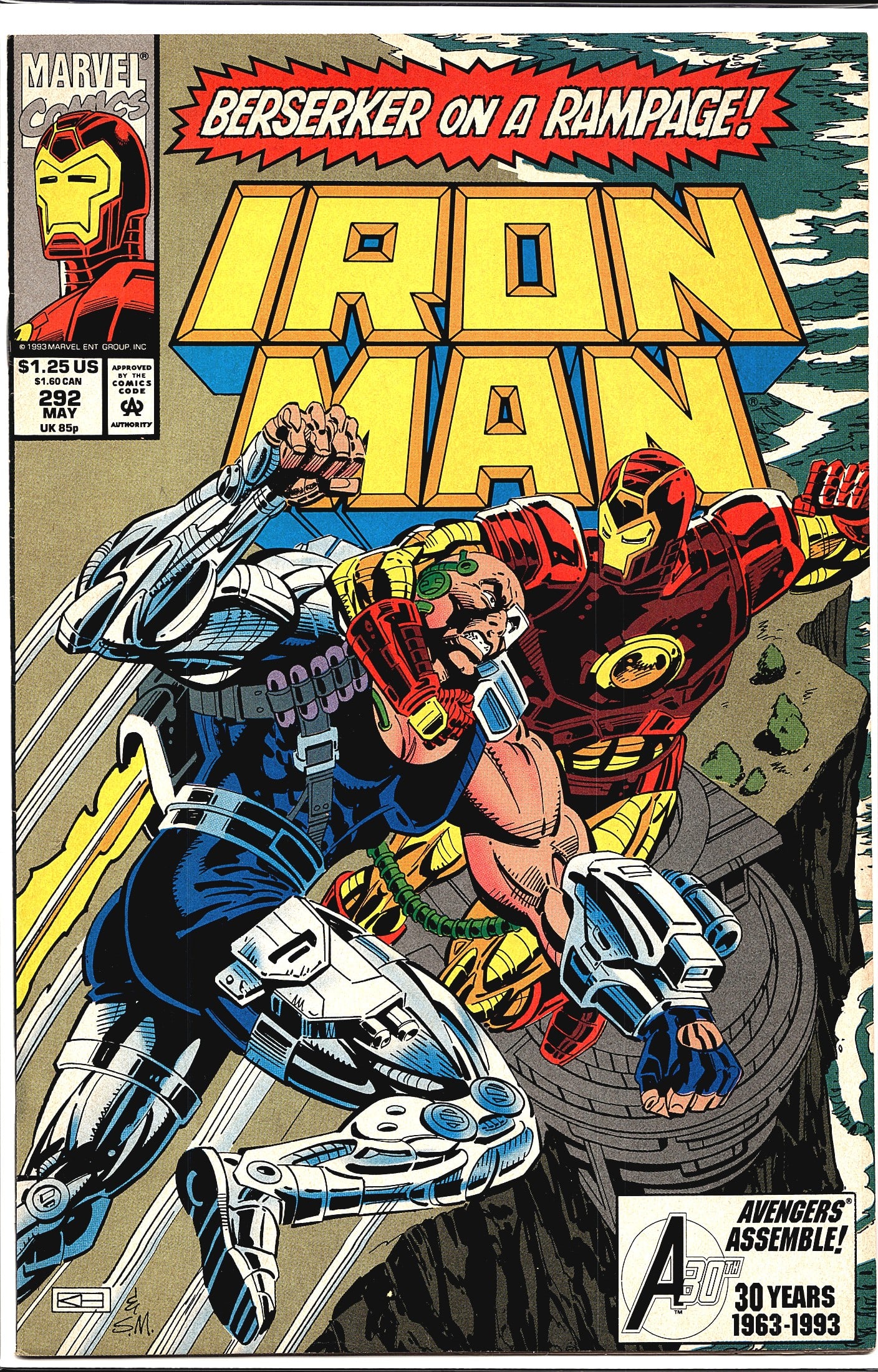 1993 Marvel Iron Man 1st Series #292 Comic Book (1 of 1)