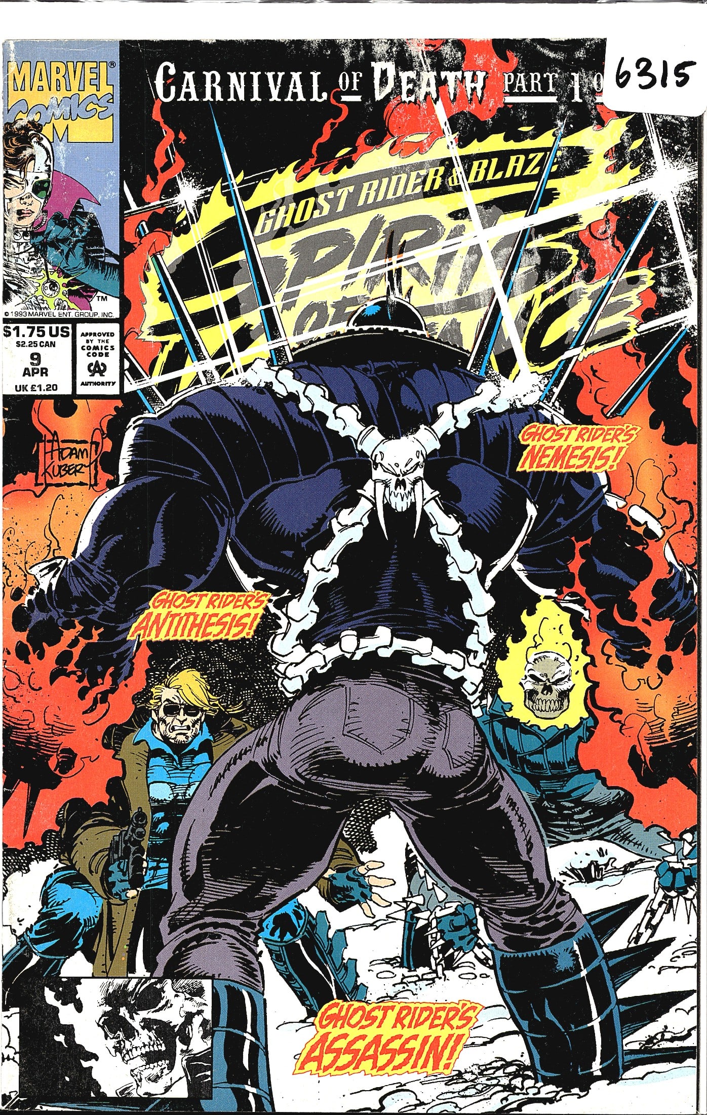 1993 Marvel Comics Ghost Rider Blaze Spirits of (1 of 1)