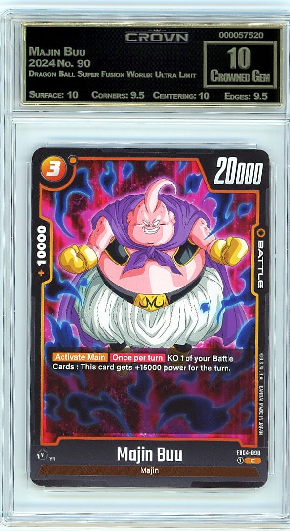 2024 Majin Buu Dragon Ball Super Fusion World: This is a 2024 Majin Buu card from the Dragon Ball Super Fusion World: Ultra Limit set, card number 90. It represents a premium collectible from one of the most sought-after Dragon Ball trading card r