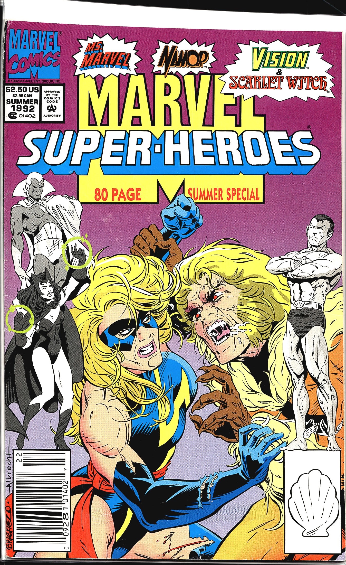 1992 Marvel Super-Heroes Vol. 2 #10 Ms. Marvel (1 of 1)
