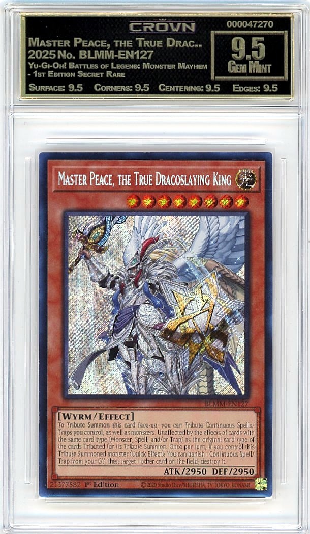 2025 Master Peace, the True Drac.. Yu-Gi-Oh!: Graded by Crown Grading. Grade: 9.50. Gem Mint