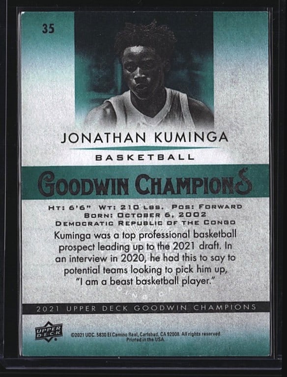 2021 Upper Deck Goodwin Champions Jonathan - 2