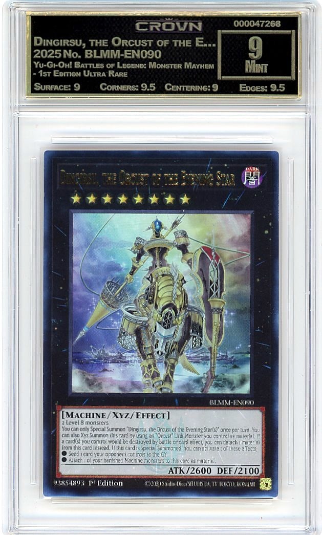 2025 Dingirsu, the Orcust of the E... Yu-Gi-Oh!: Graded by Crown Grading. Grade: 9.00. Mint
