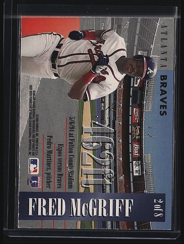 1991 Leaf Fred McGriff Baseball Card Raw Single - 2