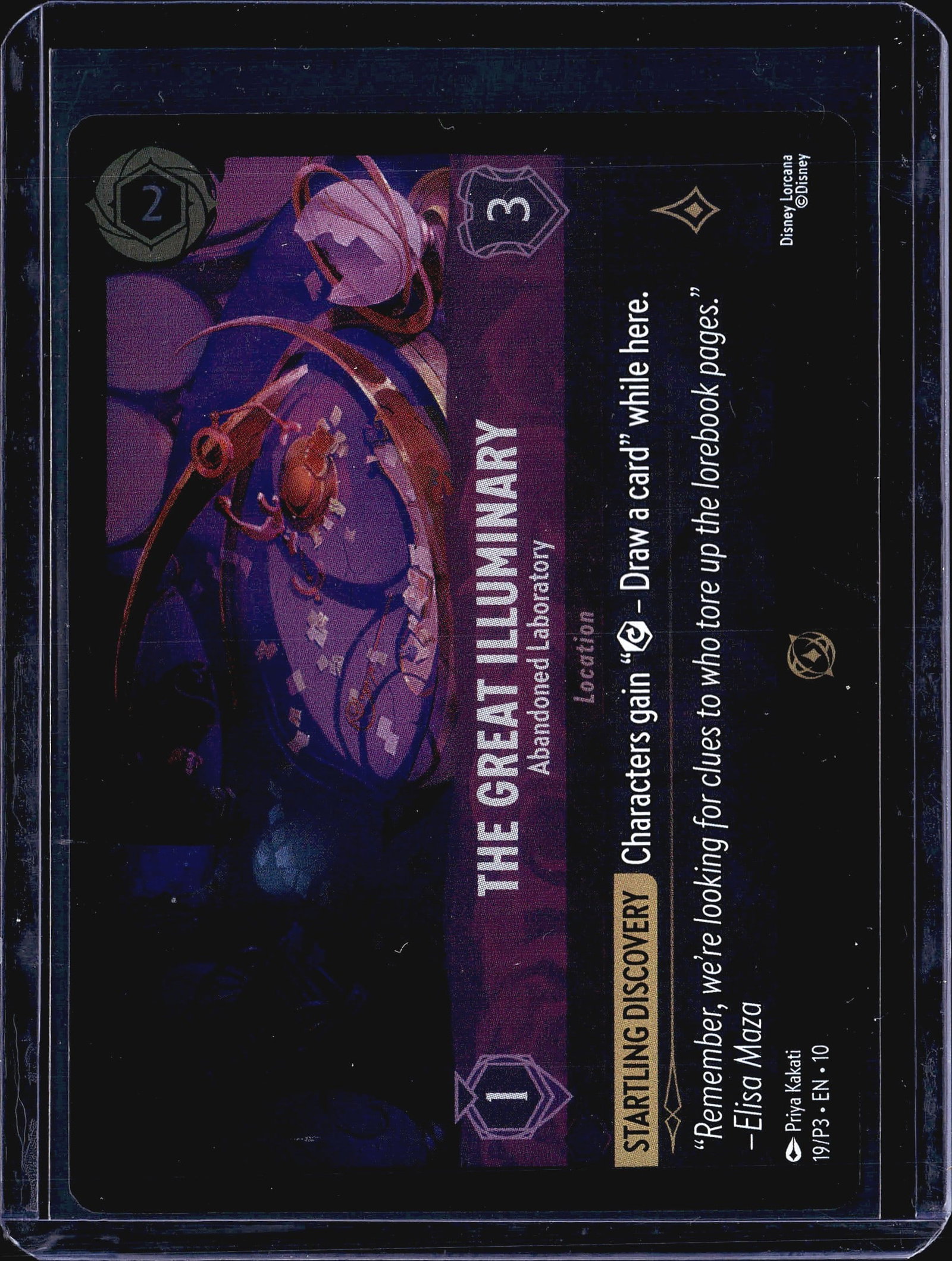 Disney Lorcana Promo Card #19 The Great: This is a promotional card from the Disney Lorcana trading card game featuring The Great Illuminary. Card number 19 from the Promo Cards set, this variant offers collectors a unique addition to their