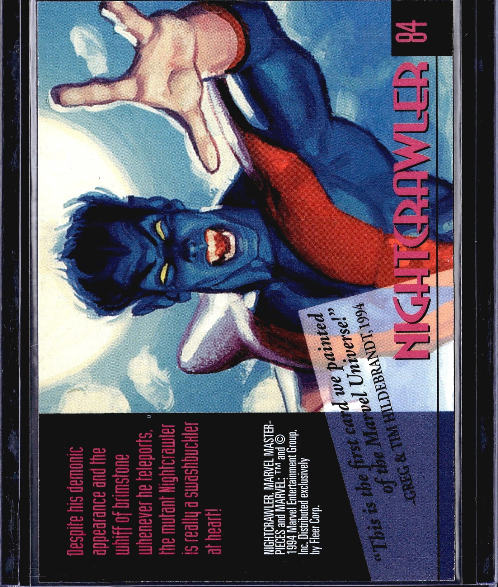 1994 Fleer Marvel Masterpieces Nightcrawler #84 - 2