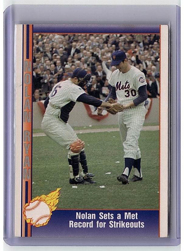 1991 Pacific Texas Express Nolan Ryan #30: This 1991 Pacific Texas Express #30 Nolan Ryan baseball card captures one of the sport's greatest pitchers during his legendary career. The Texas Express subset celebrates Ryan's exceptional tenure