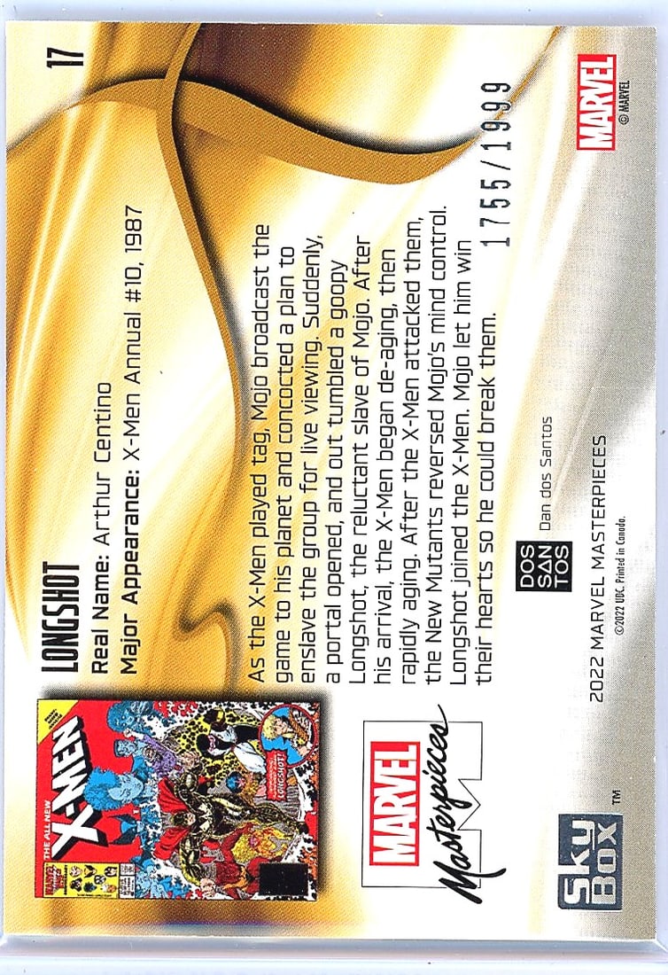 2022 Upper Deck Marvel Masterpieces #17 Longshot - 2