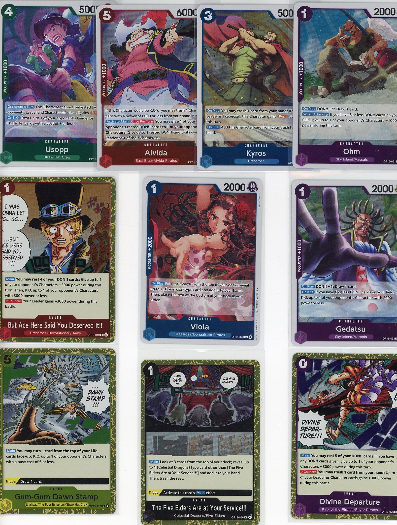 Lot of 10 One Piece Foil Trading Cards - Bandai (1 of 1)