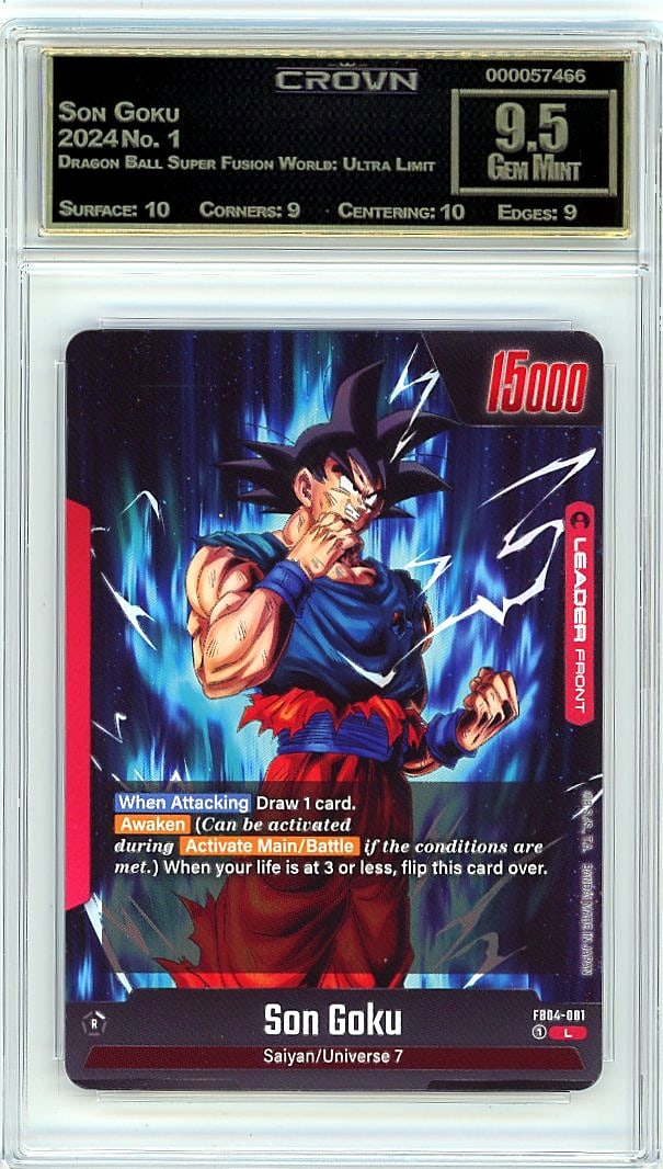 2024 Son Goku Dragon Ball Super Fusion World: This is a 2024 Son Goku card from the Dragon Ball Super Fusion World: Ultra Limit set, card number 1. It represents a key release from this premium trading card line, featuring one of the most iconic