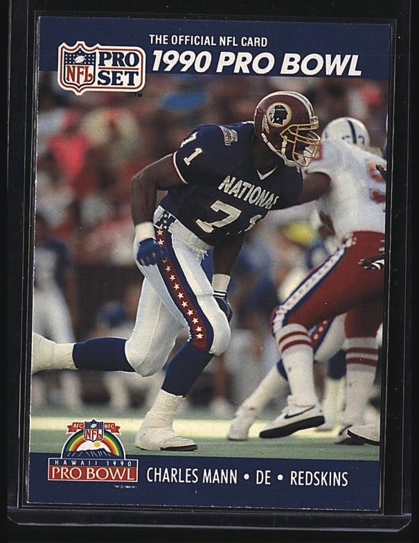 1990 Pro Set Charles Mann Pro Bowl #402 Football (1 of 2)
