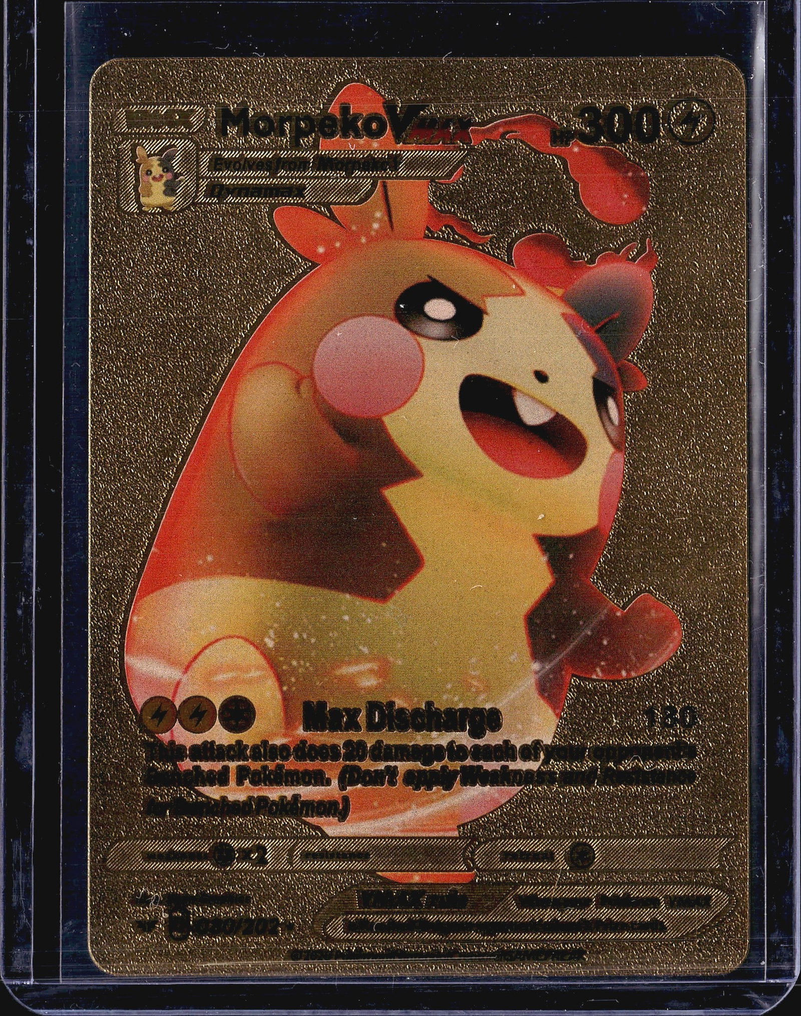 Pokemon Holo Gold Foil Card Single TCG: This is a single Pokemon trading card featuring a gold foil holo finish across the card surface. The image shows a character-themed design with vibrant artwork and metallic gold embossing. The card
