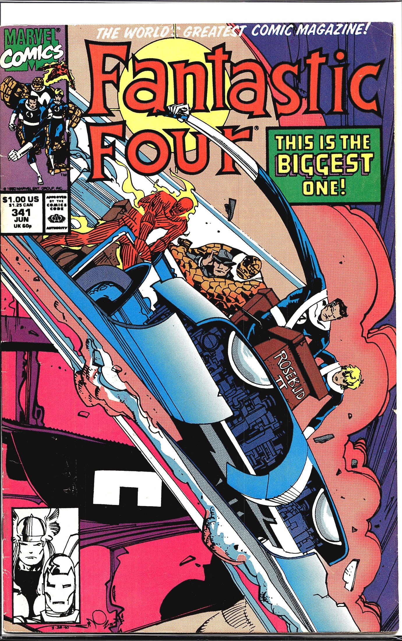 1990 Marvel Fantastic Four #341 Newsstand Comic (1 of 1)