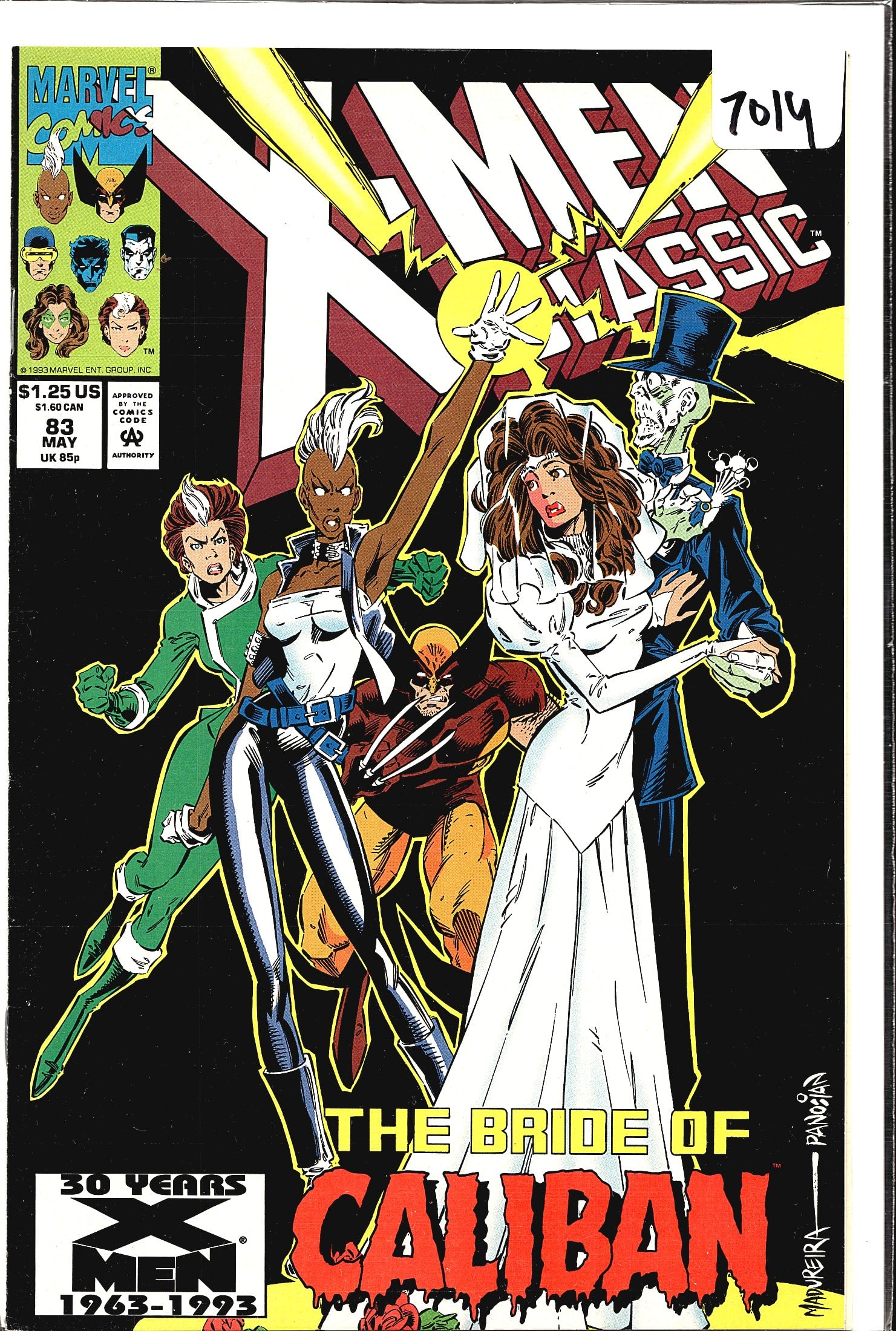 X-Men Classic #83 Marvel Comics 1993 The Bride: X-Men Classic #83, published by Marvel Comics, cover dated May 1993. This issue features the story 'The Bride of Caliban' with cover art by Joe Madureira and Panos (Panossian), depicting Rogue,