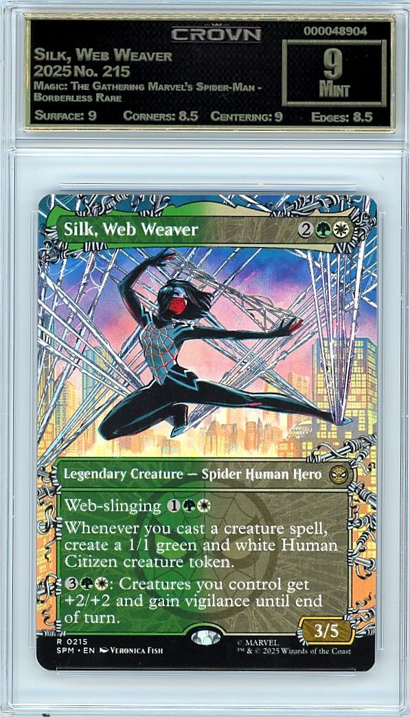 2025 Silk, Web Weaver Magic: The Gathering: Graded by Crown Grading. Grade: 9.00. Mint