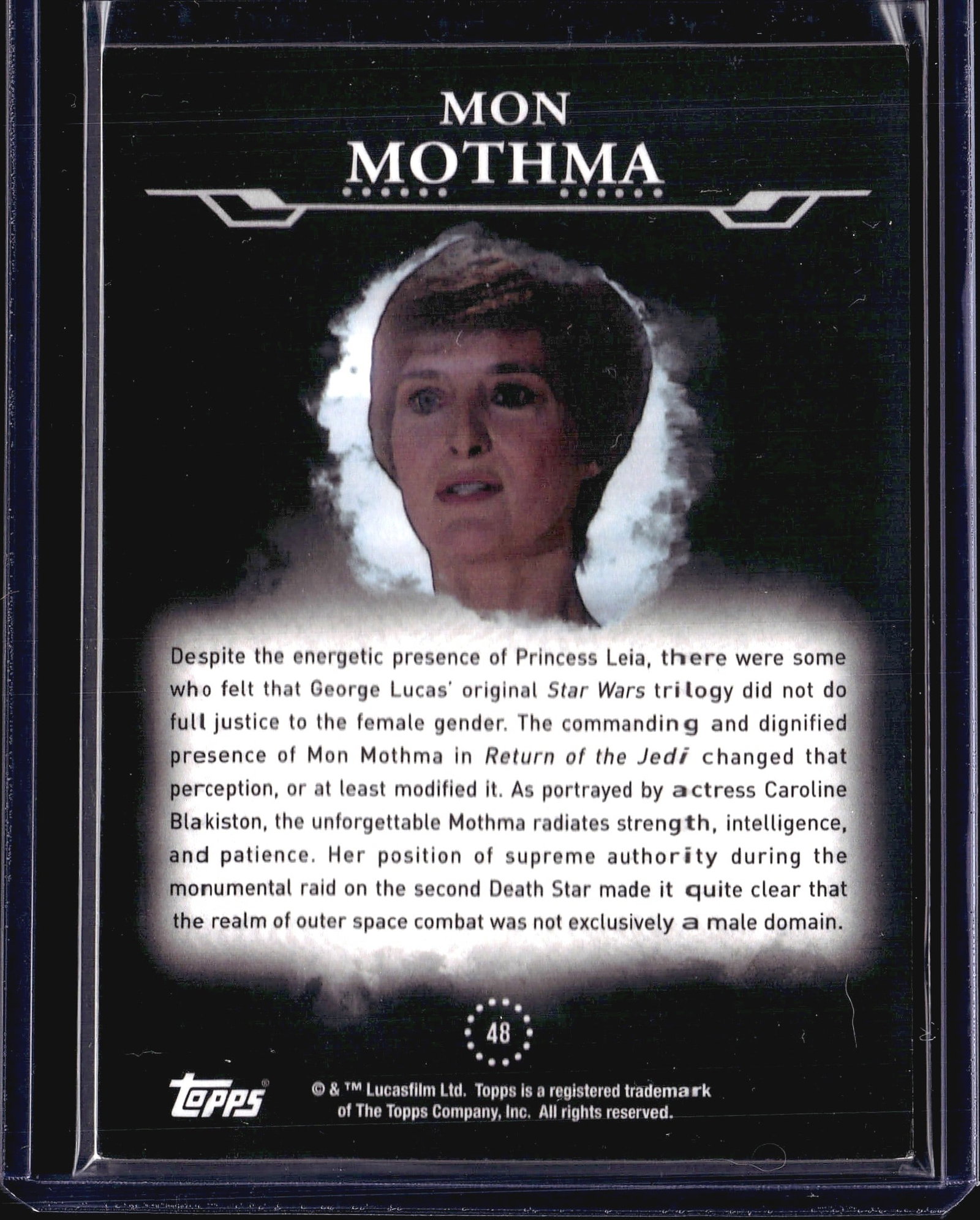 2015 Topps Star Wars Masterwork Mon Mothma Blue - 2