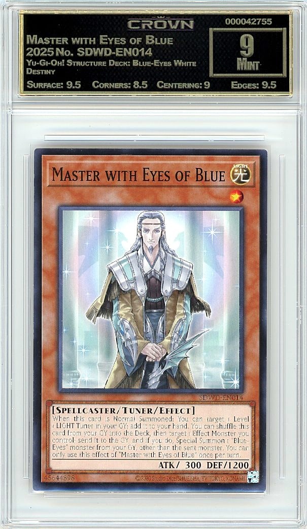 2025 Master with Eyes of Blue Yu-Gi-Oh!: Graded by Crown Grading. Grade: 9.00. Mint