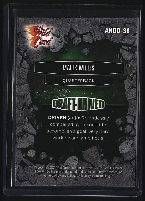 2022 Wild Card Draft Driven Malik Willis - 2