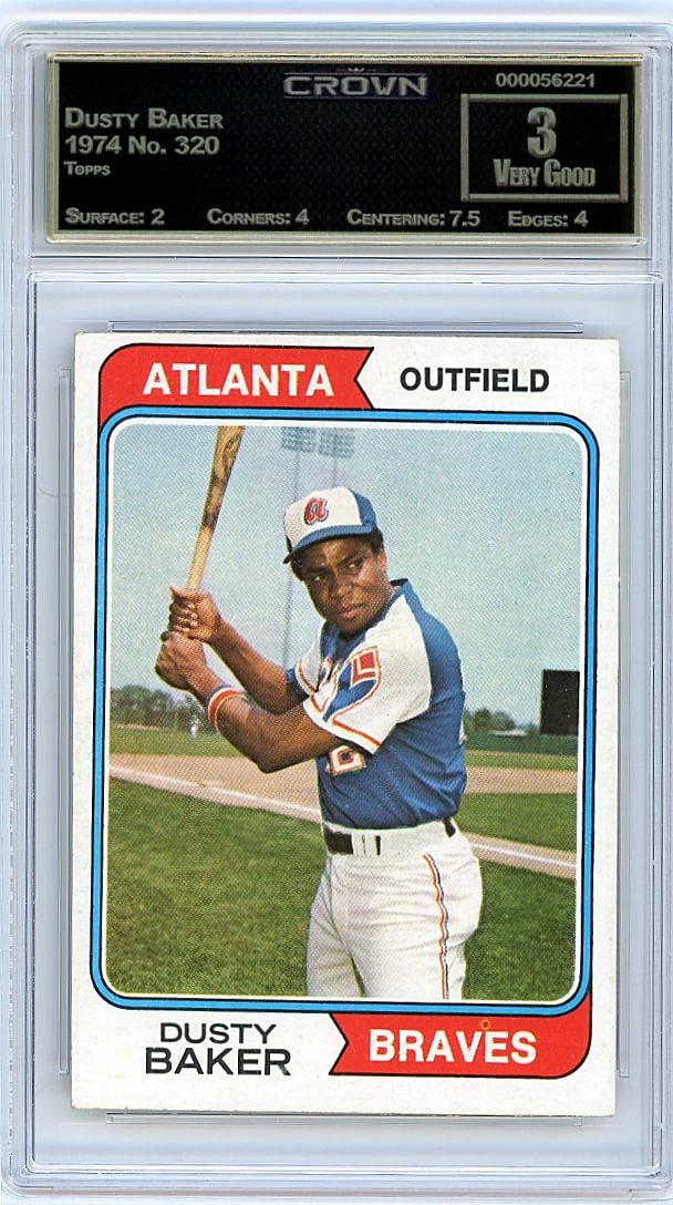 1974 Topps Dusty Baker #320 Crown Graded 3 (1 of 1)