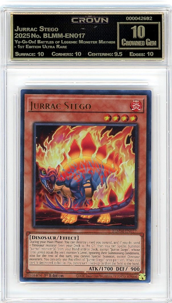 2025 Jurrac Stego Yu-Gi-Oh! Battles of Legend: Graded by Crown Grading. Grade: 10.00. Crowned Gem