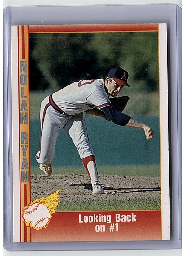 1991 Pacific Looking Back on #1 Nolan Ryan #25: This is a raw single baseball card from the 1991 Pacific Looking Back on #1 set, featuring Nolan Ryan #25. The card displays the iconic design characteristic of 1991 Pacific baseball cards, with the
