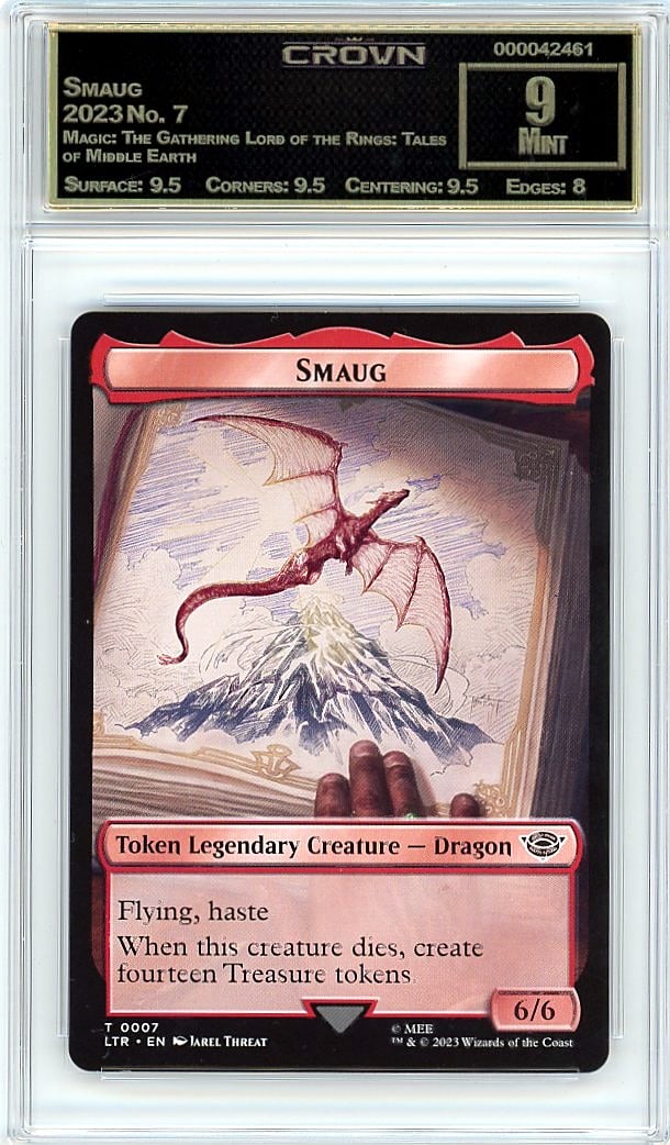 2023 Smaug Magic: The Gathering Lord of the: Graded by Crown Grading. Grade: 9.00. Mint