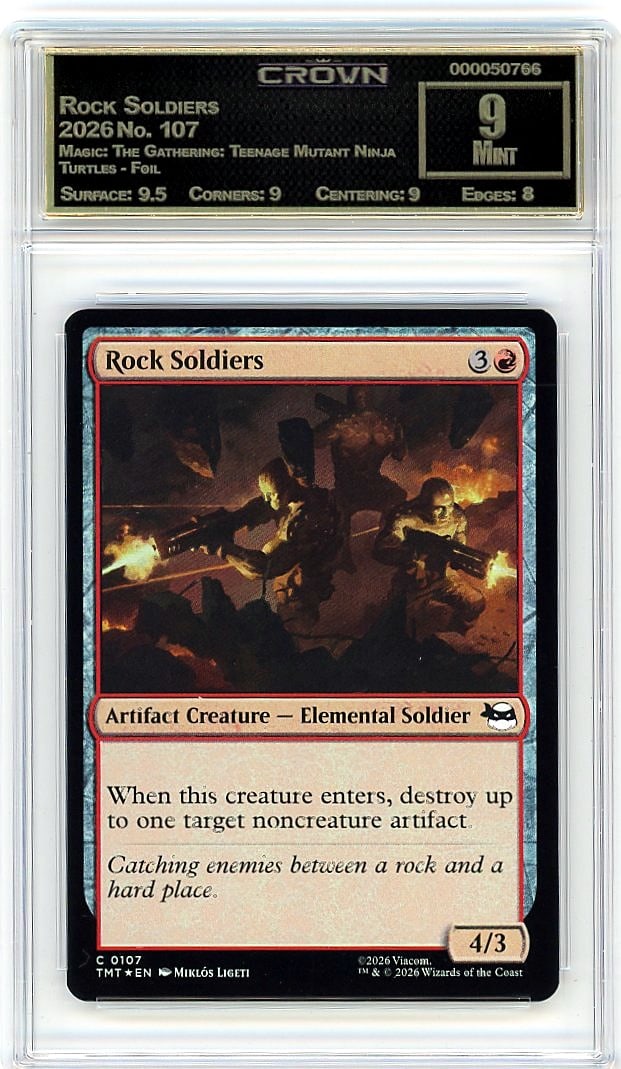 2026 Rock Soldiers Magic: The Gathering: Teenage: Graded by Crown Grading. Grade: 9.00. Mint