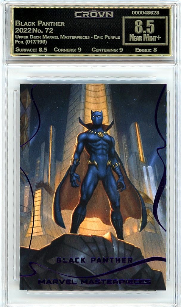 2022 Black Panther Upper Deck Marvel: Graded by Crown Grading. Grade: 8.50. Near Mint+
