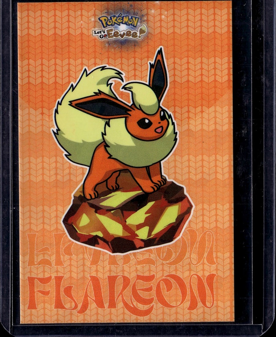 2019 Pokemon SM Black Star Promos SM186 Flareon: Flareon SM186 is a Fire-type Stage 1 Pokemon card and part of the SM Black Star Promos. It was included exclusively in the 'Let's Play, Eevee!' Theme Deck, released on May 3, 2019. The card features