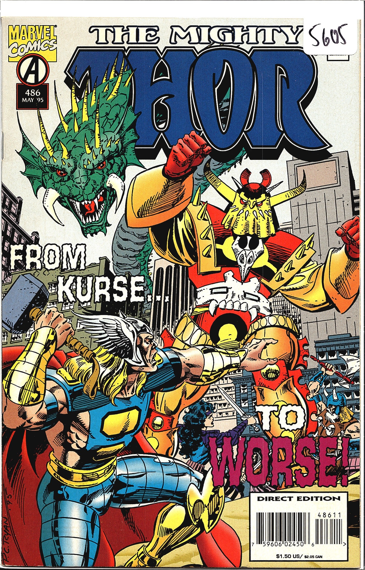 1995 Marvel The Mighty Thor #486 Comic Book (1 of 1)