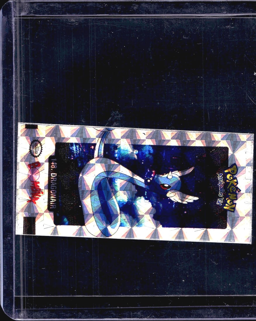 Pokemon Holo Single Card Trading Card TCG: This is a single Pokemon trading card featuring holographic foil finish. The card displays artwork of a Pokemon character against a patterned border background typical of merchandise. The image shows