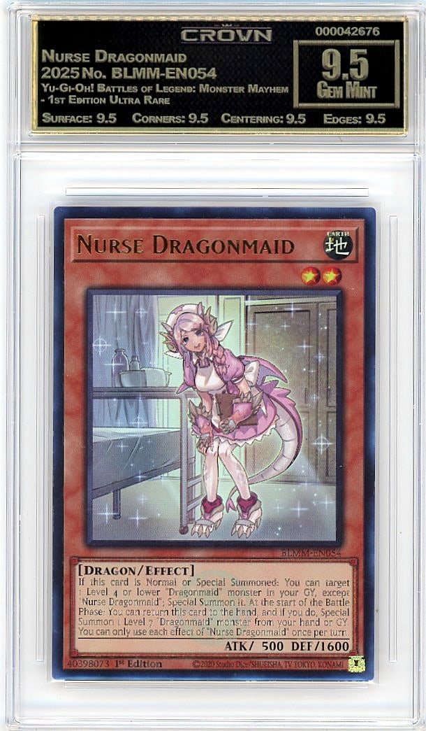 2025 Nurse Dragonmaid Yu-Gi-Oh! Battles of: Graded by Crown Grading. Grade: 9.50. Gem Mint