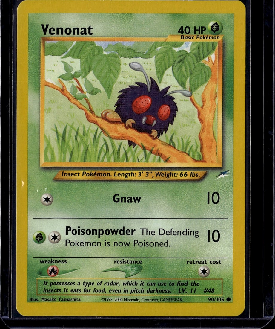 Venonat Base Set #48 Pokemon Card 1999 Nintendo (1 of 2)